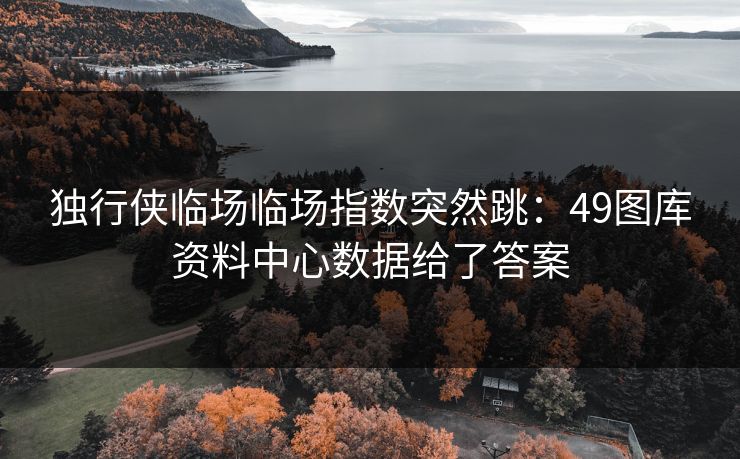 独行侠临场临场指数突然跳:49图库资料中心数据给了答案 独行侠临场临场指数突然跳:49图库资料中心数据给了答案