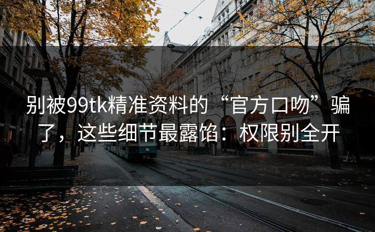 别被99tk精准资料的“官方口吻”骗了，这些细节最露馅：权限别全开