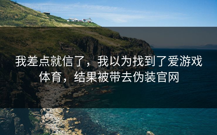我差点就信了，我以为找到了爱游戏体育，结果被带去伪装官网